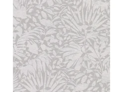 Bricoflor Blätter Tapete in Grau Silber Vlies Mustertapete für Schlafzimmer und Küche Metallic Vliestapete mit Palmenblättern