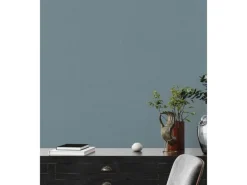 New Bricoflor Einfarbige Tapete in Taubenblau Uni Vliestapete in Grau Blau Ideal für Küche und Wohnzimmer Vlies Wandtapete