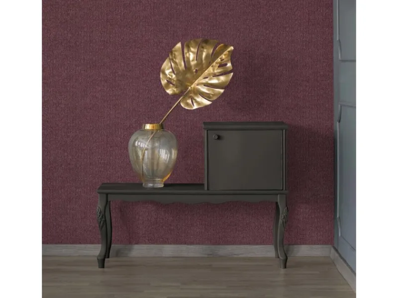 Bricoflor Florale Tapete in Bordeaux Vintage Vliestapete Kleines Muster in Aubergine Vlies Mustertapete Dezent in Beere Ideal für Ess und Wohnzimmer