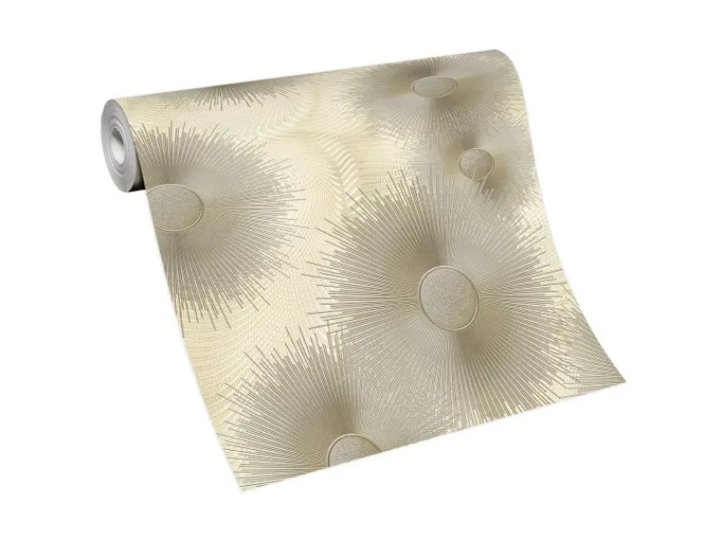 Bricoflor Goldene Tapete im Art Deco Stil Metallic Vliestapete Der 20Er Jahre Elegante Vlies Wandtapete mit Ornament für Esszimmer und Schlafzimmer