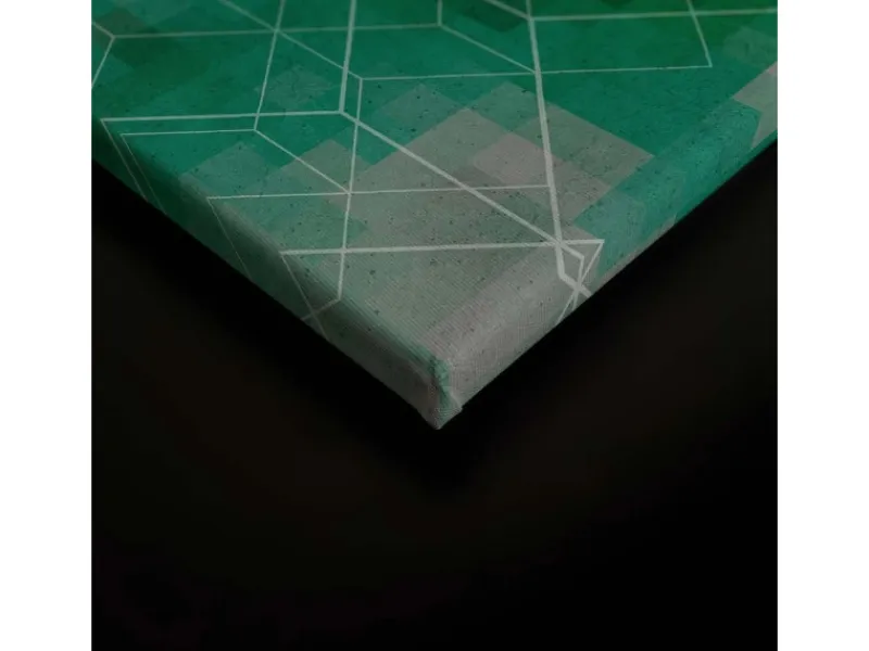 Hot Bricoflor Grünes Bild Abstrakte Kunst Modern Leinwandbild Geometrisch Mit Pixeln Farbverlauf Leinwand Für Wohnzimmer 120 X 80 Cm