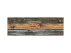 Bricoflor Holz Tapeten Bordüre Selbstklebende Tapetenbordüre in Holzoptik in Grau Braun Breite Wohnzimmer und Küchen Wandbordüre aus Vlies und Vinyl