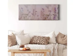 Best Bricoflor Lavendel Bild Auf Leinwand Blumenwiese Wandbild In Flieder Lila Ideal Für Schlafzimmer Und Küche Provence Leinwandbild Mit Lavendelfeld