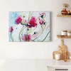 Online Bricoflor Leinwand Bild Mit Blumen Im Abstrakten Stil Wasserfarben Leinwandbild In Pink Und Grün Kunst Bild Mit Mohn Ideal Für Schlaf Und Wohnzimmer