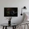 Outlet Bricoflor Leinwand Bild Mit Gorilla Und Blumen Stillleben Wandbild In Schwarz Ideal Für Wohn Und Schlafzimmer Tier Bild Auf Leinwand Im Querformat
