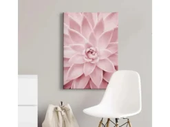 New Bricoflor Leinwand Bild Mit Blume In Rosa Florales Leinwandbild Im Querformat Ideal Für Schlaf Und Badezimmer Rosa Wandbild Mit Nahaufnahme Von Blume