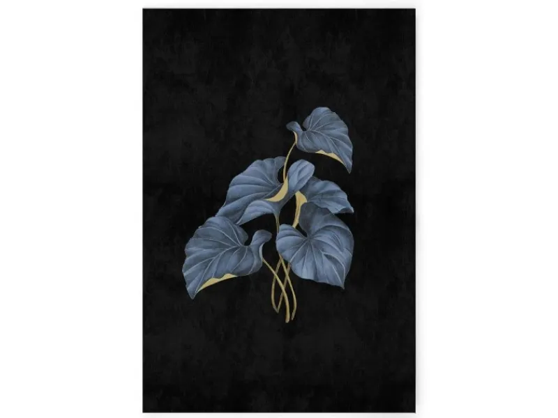 Discount Bricoflor Leinwand Schwarz Bild Mit Blättern Im Botanical Stil Modernes Wandbild Mit Palmenblättern 80 X 120 Cm Ideal Für Küche