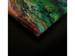 Bricoflor Leinwandbild Mit Papagei Gemalt Kunst Wandbild Mit Vogel Für Kinderzimmer Und Büro Bild Farbverlauf In 90 X 60 Cm