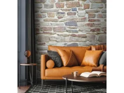 New Bricoflor Mauer Tapete In 3D Optik Beige Braune Vliestapete In Steinoptik Bruchstein Fototapete Für Wohnzimmer Und Küche