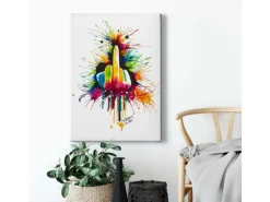 Bricoflor Mittelfinger Bild Bunt Ausgefallenes Leinwandbild Mit Stinkefinger Für Wohnzimmer Und Jugendzimmer Modernes Kunst Bild Auf Leinwand