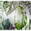 Sale Bricoflor Monstera Tapete Transparent Tropische Blätter Vliestapete in Grün Weiß Grau Vlies Fototapete mit Palmenblättern für Wohn und Schlafzimmer
