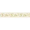 Best Bricoflor Ornament Bordüre Selbstklebend Tapetenbordüre in Weiß und Gold für Schlafzimmer und Badezimmer Vlies Tapetenborte im Barock Stil