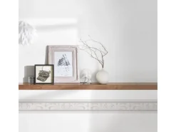 Discount Bricoflor Ornament Wandbordüre in Weiß und Grau Papierbordüre im Barock Stil für Wohnzimmer und Schlafzimmer Neobarock Tapeten Bordüre mit Vinyl