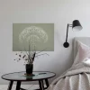 Bricoflor Pusteblume Leinwand Bild In Betonoptik Modernes Wandbild Mit Grafik Motiv Leinwandbild Ideal In Grau Grün Für Büro Und Schlafzimmer