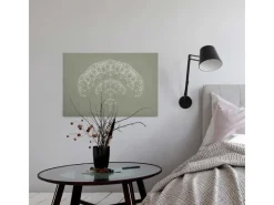 Bricoflor Pusteblume Leinwand Bild In Betonoptik Modernes Wandbild Mit Grafik Motiv Leinwandbild Ideal In Grau Grün Für Büro Und Schlafzimmer