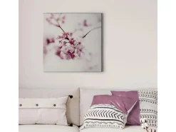 Bricoflor Rosa Wandbild Mit Kirschblüten Blumen Leinwand Bild Ideal Für Mädchenzimmer Und Schlafzimmer Romantisches Leinwandbild Mit Kirschbaum
