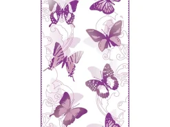 Clearance Bricoflor Schmetterling Tapete Weiß Lila Selbstklebende Wandtapete für Kinderzimmer Von Mädchen Kinder Vinyltapete als Tapetenpaneel Selbstklebend