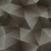 Bricoflor Schwarze Tapete Grafisches Muster Metallic Vliestapete mit Dreieck Muster Vlies Mustertapete Geometrisch Ideal für Büro und Wohnzimmer