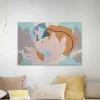 New Bricoflor Skandinavisches Leinwandbild In Pastellfarben Wohn Und Schlafzimmer Bild Auf Leinwand Im Scandi Stil Modernes Wandbild Mit Abstraktem Muster