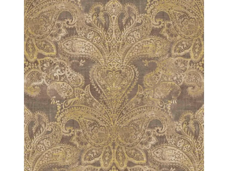 Bricoflor Tapete Orientalisches Muster Paisley Vliestapete mit Ornamenten Braun Gold Ideal für Wohnzimmer und Schlafzimmer