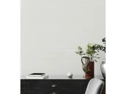 Bricoflor Tapete Weiß überstreichbar Vliestapete Geometrische Muster Skandinavisch Uni Wandtapete zum überstreichen