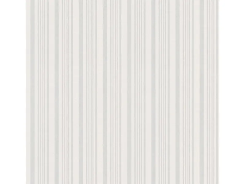 New Bricoflor Tapete Weiß Grau Gestreift Vlies Streifentapete zum überstreichen Klassisch Vliestapete Streifen für Wohn und Schlafzimmer überstreichbar
