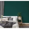 Best Bricoflor Uni Tapete in Petrol Einfarbige Vliestapete in Textil Optik in Dunkelgrün Moderne Vlies Wandtapete in Smaragdgrün für Wohnzimmer