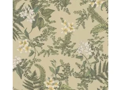 Bricoflor Vintage Blumentapete Im Landhausstil Grüne Tapete Mit Blumen Florale Vliestapete Im Botanik Look Für Schlafzimmer