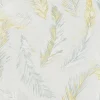 Bricoflor Vintage Feder Tapete Leinen Federtapete aus Vlies und Vinyl Hellgrau Gold Muster Vliestapete mit Federn Ideal für Schlafzimmer und Esszimmer