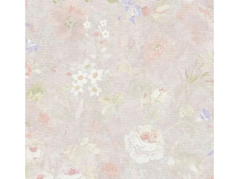 Sale Bricoflor Vintage Tapete mit Blumen Beige Bunt Landhaus Vliestapete Romantisch Ideal für Shabby Chic Küche und Schlafzimmer