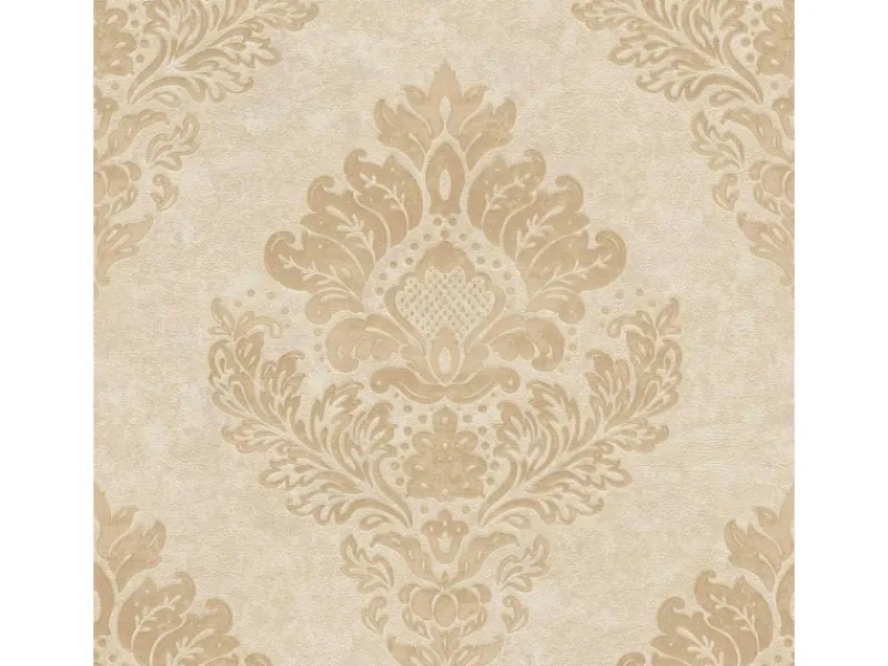 Hot Bricoflor Vlies Barocktapete Creme Gold Edle Barock Tapete in Sandfarben für Schlafzimmer und Wohnzimmer Ornament Vliestapete mit Vinyl Elegant