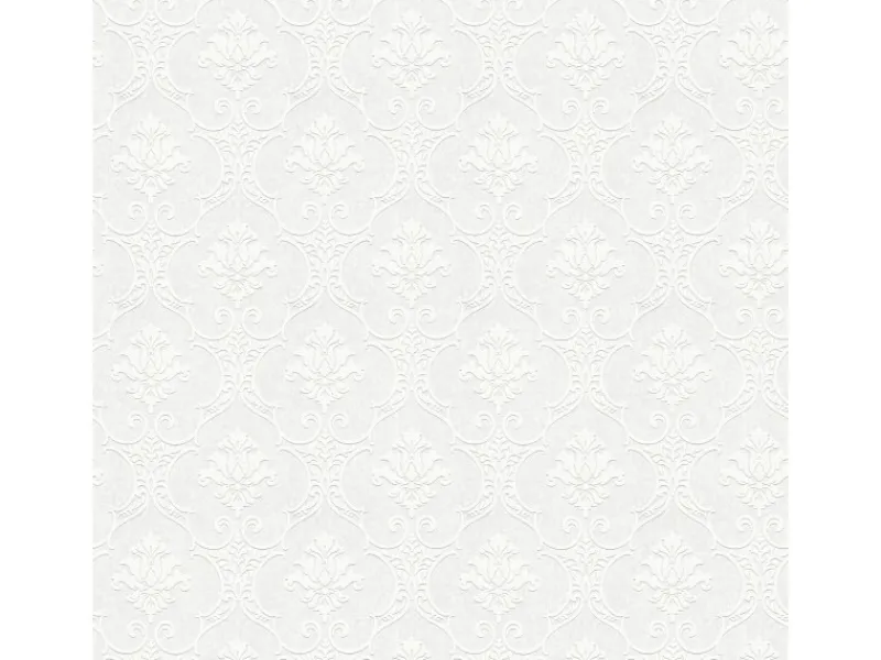 Outlet Bricoflor Vlies Barocktapete Weiß Ornament Tapete zum überstreichen für Schlafzimmer und Esszimmer Elegant Barock Vliestapete überstreichbar