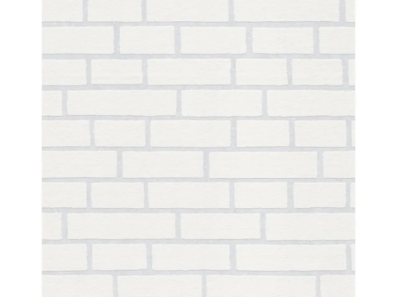 New Bricoflor Vlies Steintapete überstreichbar Tapete in Steinoptik Weiß Ideal für Küche und Flur Weiße Mauertapete zum überstreichen