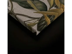 New Bricoflor Wandbild Blumenwiese Auf Leinwand Vintage Bild Mit Blättern Und Blumen Botanical Leinwandbild 120 X 80 Cm Für Wohnzimmer