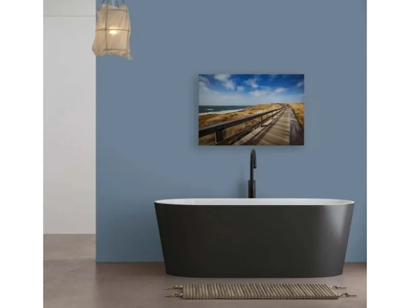 Bricoflor Wandbild Dünen Strand Meer Leinwandbild Ostsee Motiv Deko Bild Maritim Für Wohnzimmer Und Schlafzimmer 120 X 80 Cm