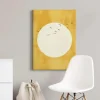 Sale Bricoflor Wandbild Mit Kreis In Gelb Und Weiß Leinwand Bild Im Asiatischen Stil Vogel Bild Auf Leinwand Für Schlaf Und Wohnzimmer Im Mid Century Stil
