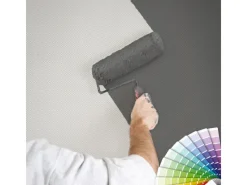 New Bricoflor Weiße Vliestapete mit Struktur Uni Tapete Schlicht zum überstreichen für Wohnzimmer und Küche Vlies Strukturtapete überstreichbar