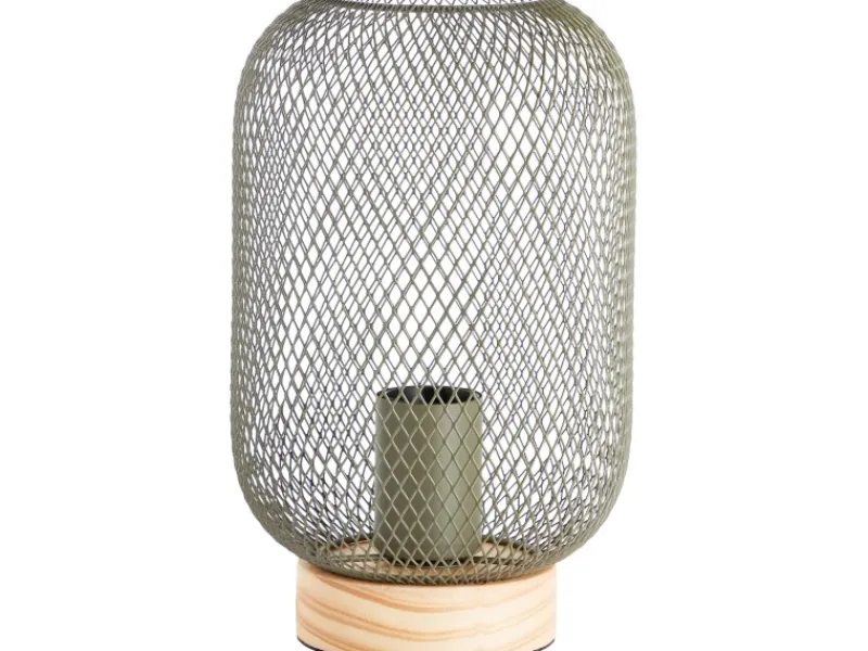 Brilliant Tischleuchte Giada 26,5 cm x 16 cm x 16 cm Oliv Grün FSC®