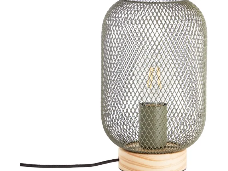 Brilliant Tischleuchte Giada 26,5 cm x 16 cm x 16 cm Oliv Grün FSC®