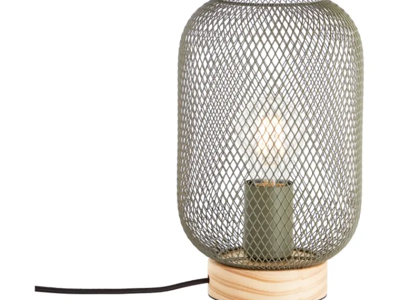 Brilliant Tischleuchte Giada 26,5 cm x 16 cm x 16 cm Oliv Grün FSC®