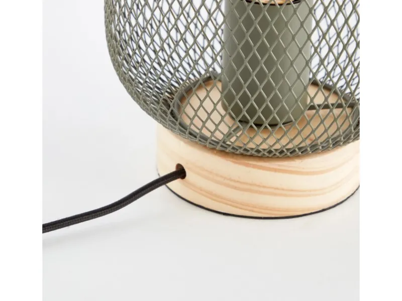 Brilliant Tischleuchte Giada 26,5 cm x 16 cm x 16 cm Oliv Grün FSC®