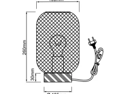 Brilliant Tischleuchte Giada 26,5 cm x 16 cm x 16 cm Oliv Grün FSC®