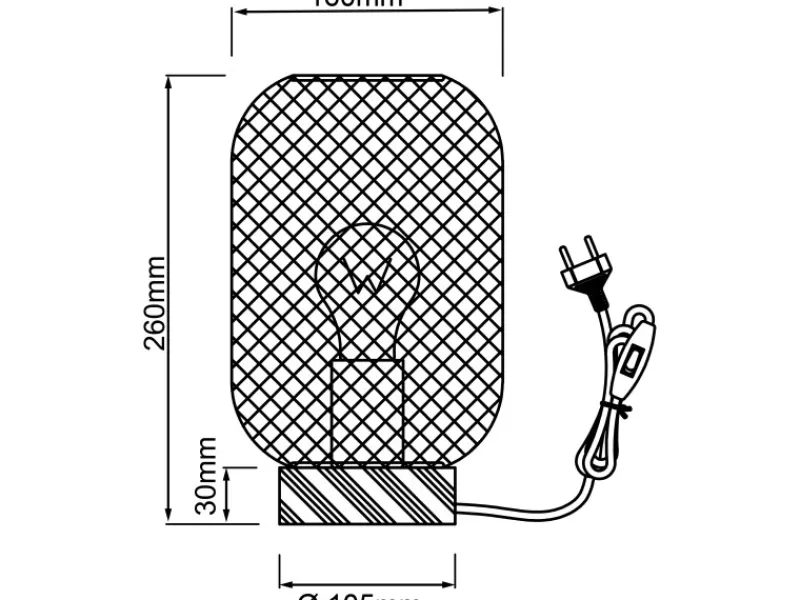 Brilliant Tischleuchte Giada 26,5 cm x 16 cm x 16 cm Oliv Grün FSC®
