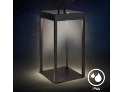 Brilo LED Laterne Luca Touch Dimmbar IP44 Spritzwassergeschützt