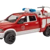 Discount Bruder Spielzeug RAM 2500 Feuerwehreinsatzwagen mit Licht und Sound