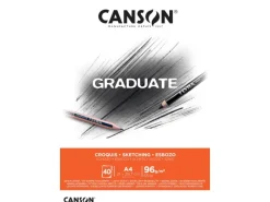 Canson Graduate Studien- Skizzenblock A4 Weiß 40 Blatt