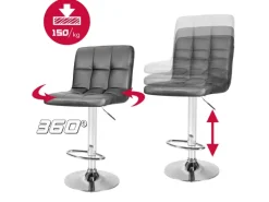 CCLIFE 2er Set Barhocker Hocker Höhenverstellbar 62cm-82cm