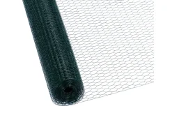 CCLIFE Hühnerzaun Geflügelnetz 45mm Maschenweite 100cm Höhe 15m Länge PVC-Beschichtet