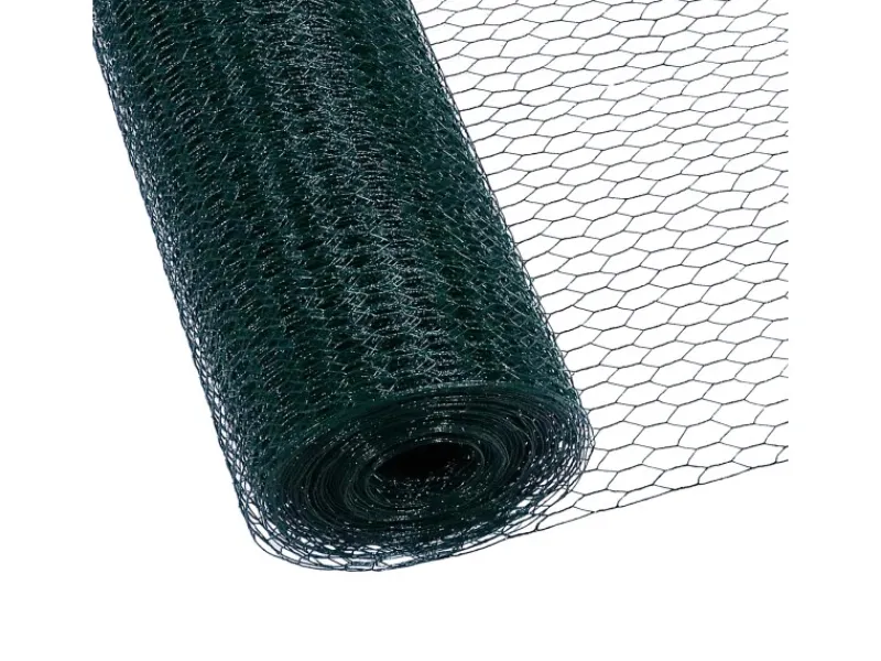 CCLIFE Hühnerzaun Geflügelnetz 25mm Maschenweite 100cm Höhe 50m Länge PVC-Beschichtet