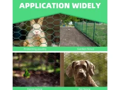 Discount CCLIFE Hühnerzaun Geflügelnetz 45mm Maschenweite 100cm Höhe 25m Länge PVC-Beschichtet Grün